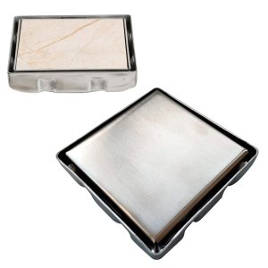 Ralo Oculto Inivisivel Inox 15x15 Anti Odor Banheiro Lavabo Lavanderia Cozinha Resistente Seguro AB.