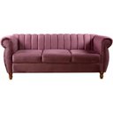 Ver imagem 2 de Sofá Chesterfield 3 Lugares Realeza Vintage Retrô Veludo Roxo