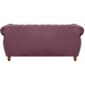 Sofá Chesterfield 3 Lugares Realeza Vintage Retrô Veludo Roxo - 4