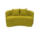 Ver imagem 3 de Sofá Decorativo Montreal 180cm Orgânico Veludo Amarelo