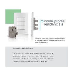 Conjunto 2 Interruptor Simples + Tomada 10a 4x2 Sleek Margirius - 2