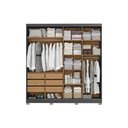 Ver imagem 6 de Guarda Roupa Casal 2 Pts 6g c/Pés CB03T592 Offwh Kappesberg