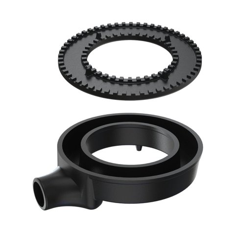 Queimador Simples Dupla Chama Completo Fogão Ferro N1 15cm