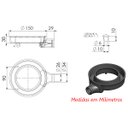 Ver imagem 2 de Queimador Simples Dupla Chama Completo Fogão Ferro N1 15cm