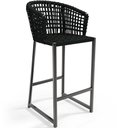 Ver imagem 2 de Kit 04 Banqueta Para Área Gourmet Cozinha Varanda Corda Náutica Porto D04 Preto - Lyam Decor