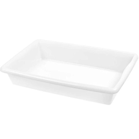 Travessa Plástica Média 7L Casar Sanremo Bandeja Branca para Alimentos Carnes Temperos