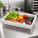 Ver imagem 2 de Travessa Plástica Média 7L Casar Sanremo Bandeja Branca para Alimentos Carnes Temperos