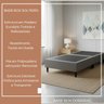 Base Cama Box Solteiro Dobrável Sistema Compacta em Veludo Cinza - 5
