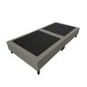 Base Cama Box Solteiro Dobrável Sistema Compacta em Veludo Cinza - 2