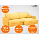 Ver mais imagens de Sofá Tango 1,80M Sem Caixa, Retrátil e Reclinável Velosuede Canario - Netsofás