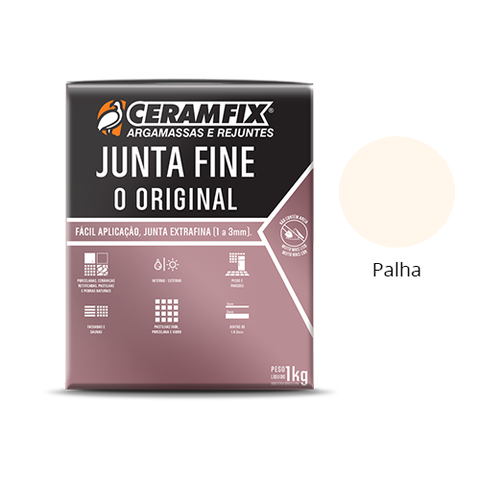 Rejunte Junta Fine Ceramfix Palha 1kg