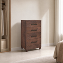 Ver imagem 2 de Cômoda Slim 4 Gavetas para Quarto Café Formimóveis
