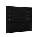 Ver imagem 1 de Cabeceira Cama Box Solteiro 90cm e Recamier Gênova Suede Preto S04 - D'Rossi