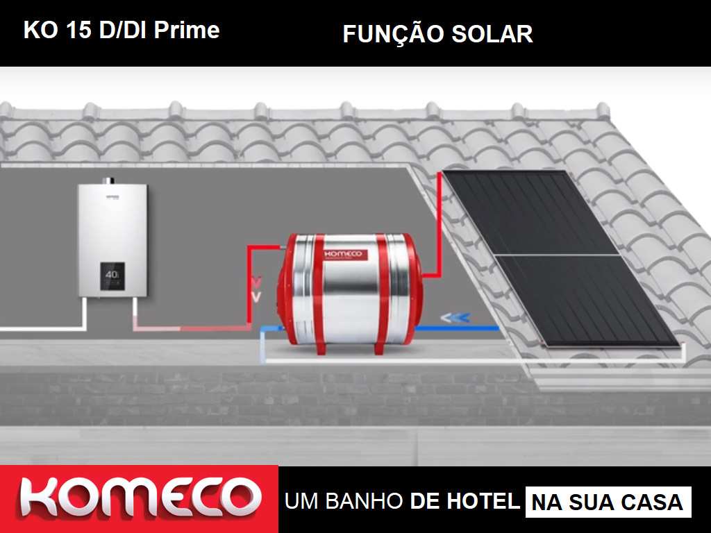 Aquecedor de Água a Gás Komeco Ko 16 Di Prime Inox  Digital 16 litros Bivolt Gás GLP - 5