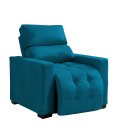 Ver imagem 3 de Poltrona Cadeira do Papai e Mamãe Reclinável Retrátil para Sala de Descanso Madri Turquesa