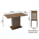 Ver imagem 3 de Conjunto Sala de Jantar Madesa Gabi Mesa Tampo de Madeira 2 Cadeiras - Rustic/crema/sintético Bege