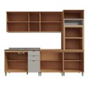 Ver mais imagens de Cozinha Completa Modulada 5 Módulos 13 Portas 2 Gavetas Karina Ll Laranja/Angelin/Nude