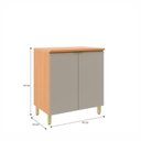 Ver imagem 5 de Cozinha Completa Modulada 5 Módulos 13 Portas 2 Gavetas Karina Ll Laranja/Angelin/Nude