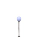 Ver imagem 1 de Poste de Jardim com Globo de Polietileno Leitoso 1,30m P10/b15 em Aço Marrom