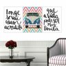 Quadro Kombi Azul Frases decorativo Conj. 3 peças - 2