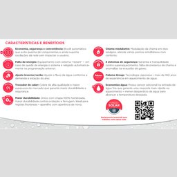 Aquecedor de Água a Gás Digital Rheem 26 Litros Gn Bivolt Branco 8 Sistemas de Segurança - 9