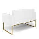 Ver imagem 5 de Sofá Namoradeira com Poltrona Base Industrial Dourado Marisa Corano