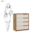 Ver imagem 5 de Cômoda 4 Gavetas Atria Amendola/off White Demobile