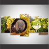 Quadro Vinho e Uvas decorativo 125x60 Para Sala Cozinha - 4