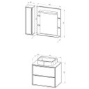 Ver imagem 2 de Gabinete Suspenso para Banheiro com Espelheira Ravena 60 Balcony (Não Acompanha Cuba)