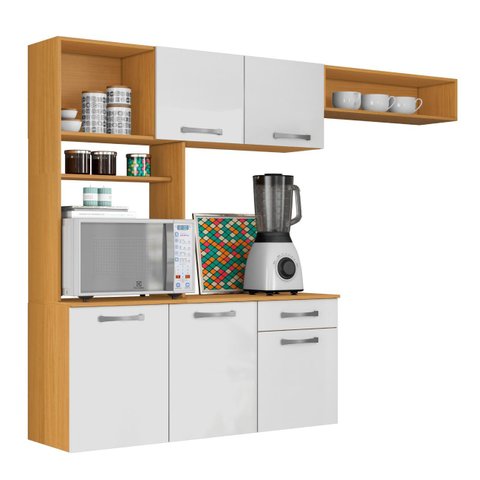 Armário de Cozinha Compacta 180cm Maxyn Cinamomo/branco A15 - Mpozenato