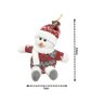 Kit 4 Bonecos Natalinos Pelúcia Pendente Vermelho e Cinza 14cm Papai Noel, Boneco de Neve, Rena e Ur - 7