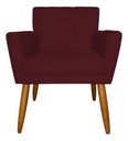 Ver imagem 4 de Poltrona Cecilia Sala Recep Clinica Suede:Bordô/Liso