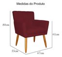 Ver imagem 5 de Poltrona Cecilia Sala Recep Clinica Suede:Bordô/Liso