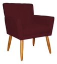 Ver imagem 2 de Poltrona Cecilia Sala Recep Clinica Suede:Bordô/Liso