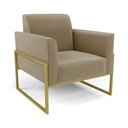 Ver imagem 6 de Sofá Namoradeira com 2 Poltronas Base Industrial Alta Dourado Marisa Suede Marrom Rato D03d\'rossi