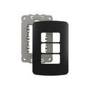 Ver imagem 1 de Placa com Suporte Margirius B3 Colors 4x2 para 3 Módulos Horizontais Preto Ebony
