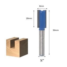 Fresa Reta Para Tupia Haste 6mm Corte 8mm x 20mm - 2
