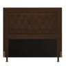 Cabeceira Malta Para Cama Box Queen 160 cm Veludo - D'Rossi - Marrom - 3