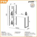 Ver imagem 2 de Mesa de Escritório com Estante Nichos Industrial Mesa Escrivaninha MDF 122,5cm Off White com Freij