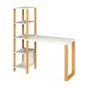 Ver imagem 3 de Mesa de Escritório com Estante Nichos Industrial Mesa Escrivaninha MDF 122,5cm Off White com Freij