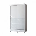 Ver imagem 2 de Guarda Roupa Solteiro com Pés 2 Portas de Correr Branco New Branco