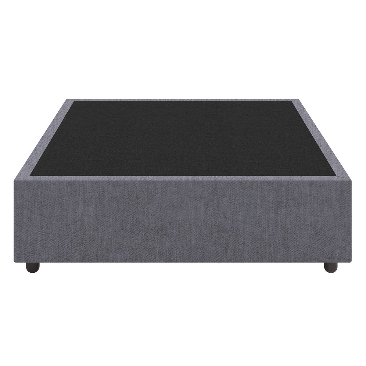 Base Cama Box Casal Veludo Bordado Cinza Skybox - 3