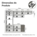 Ver imagem 3 de Armário de Cozinha Completa 270 cm Branco/Cinza Vik Madesa 08
