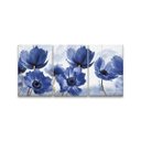 Ver imagem 1 de Quadro Decorativo 122x60 Sala Quarto Abstrato Flor Azul