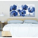 Ver imagem 3 de Quadro Decorativo 122x60 Sala Quarto Abstrato Flor Azul