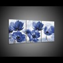 Ver imagem 7 de Quadro Decorativo 122x60 Sala Quarto Abstrato Flor Azul