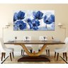 Quadro Decorativo 122x60 Sala Quarto Abstrato Flor Azul - 2