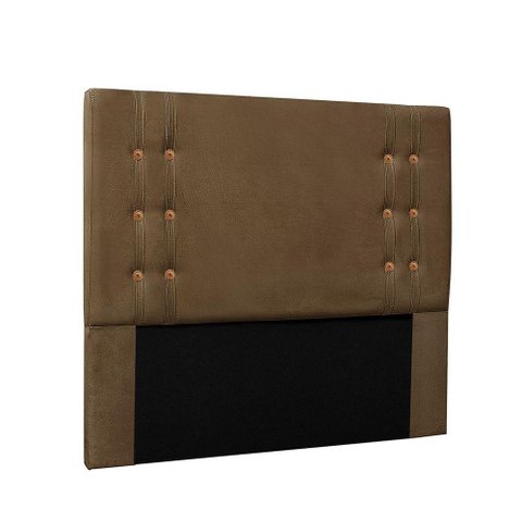 Cabeceira Gênova para Cama Box Solteiro 90 Cm Suede - D’Rossi Cor Caramelo