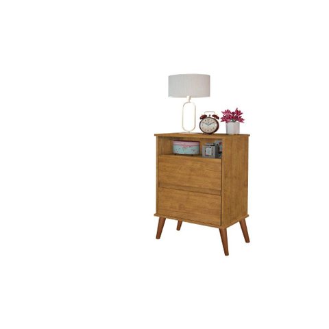 Mesa de Cabeceira On Estilo Retrô Cor Ypê