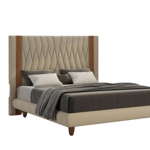 Cabeceira Queen Belle 160cm Linho Bege - Elegante e Conforto Larbelle Moveis